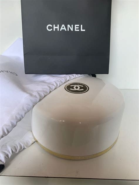 Vintage Chanel No 5 after bath powder. Powder puff with CC 